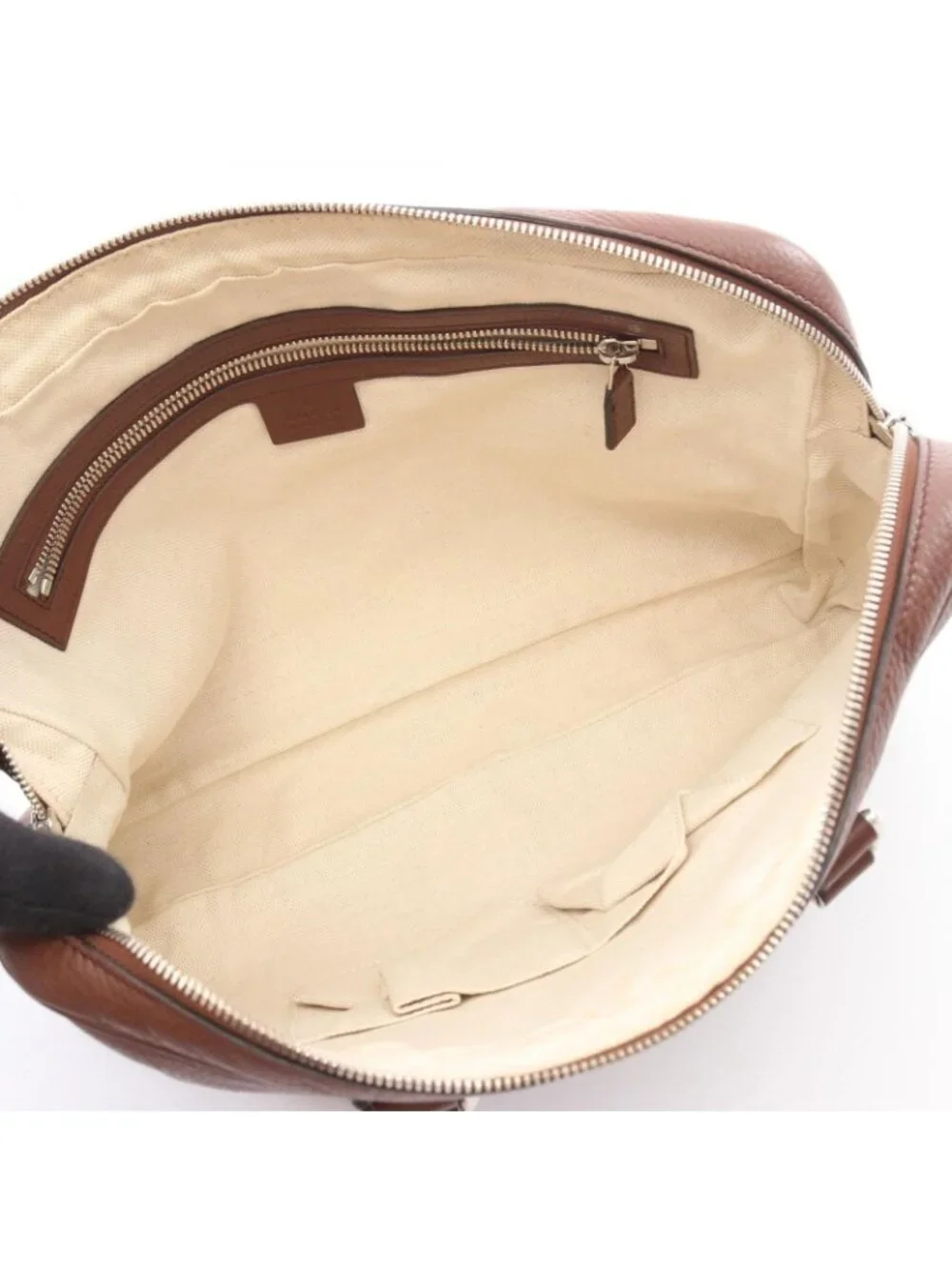 Gucci Briefcase Interlocking 2-Way Brown Leather